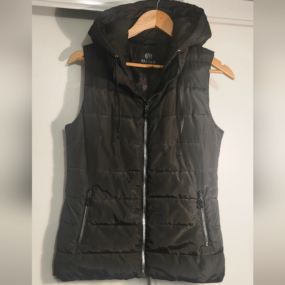 Winter Puffer Vest with Hood  Size M